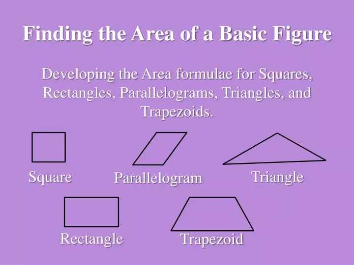 finding the area of a basic figure