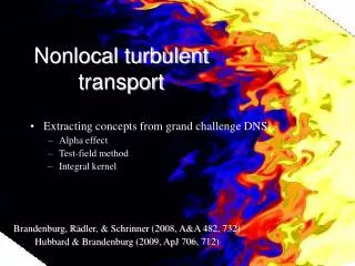 Nonlocal turbulent transport