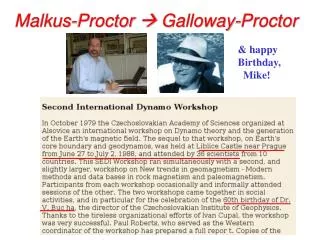 Malkus-Proctor  Galloway-Proctor