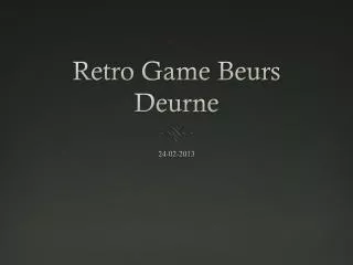 Retro Game Beurs Deurne