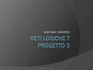 Reti Logiche t progetto 3