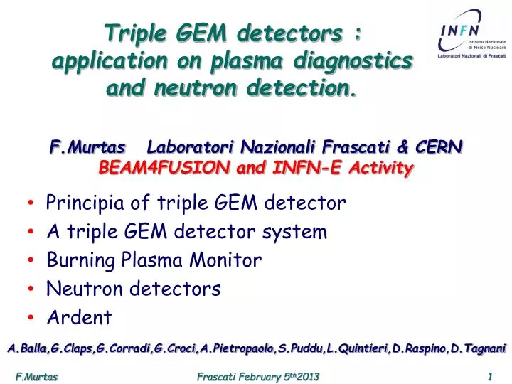 triple gem detectors application on plasma diagnostics and neutron detection