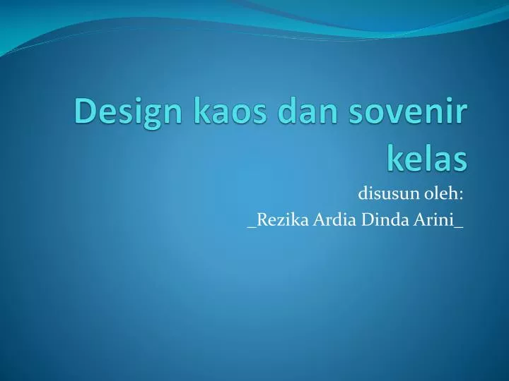 design kaos dan sovenir kelas