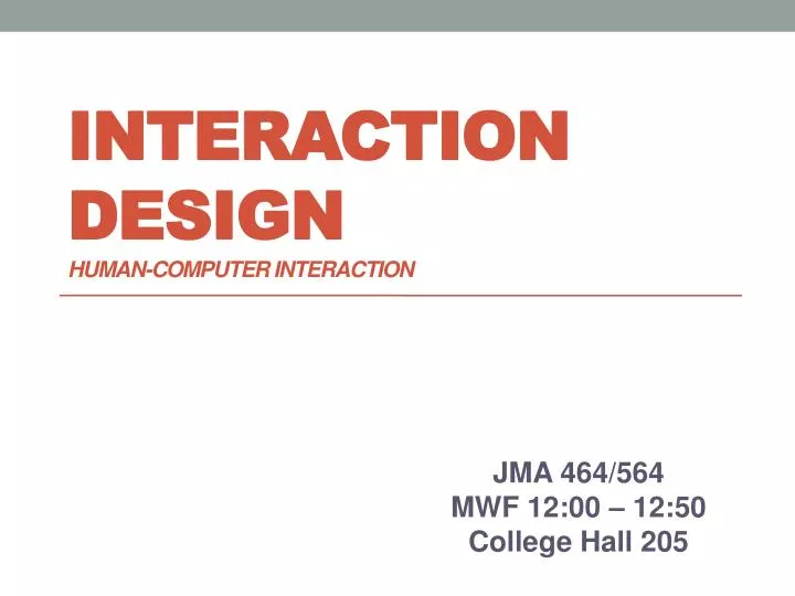 interaction design human computer interaction