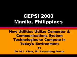 CEPSI 2000 Manila, Philippines