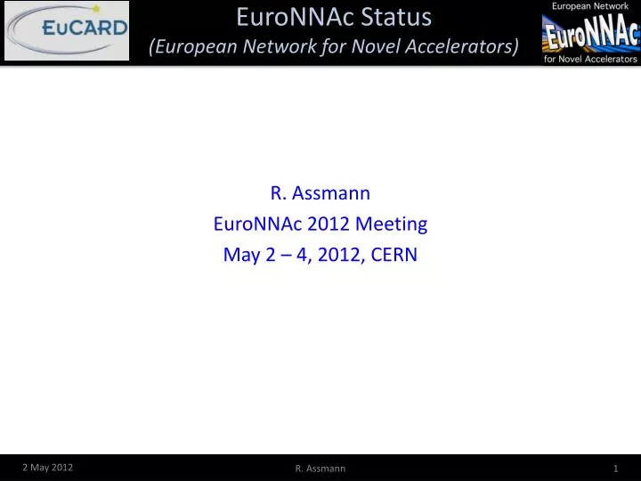 euronnac status european network for novel accelerators