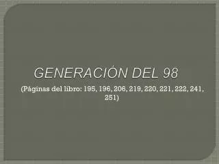 GENERACIÓN DEL 98