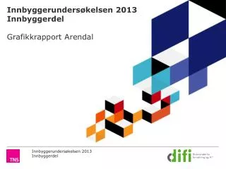 Innbyggerundersøkelsen 2013 Innbyggerdel Grafikkrapport Arendal