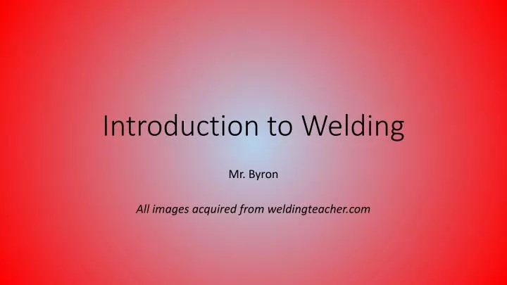 introduction to welding