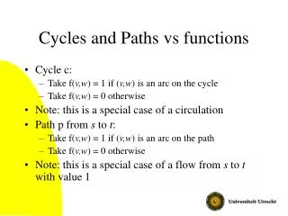 Cycles and Paths vs functions