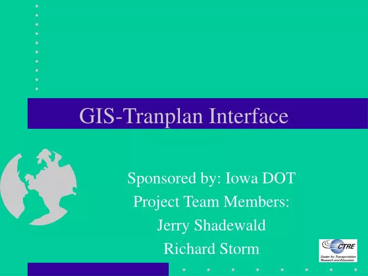 gis tranplan interface