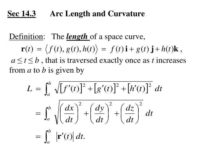 sec 14 3 arc length and curvature