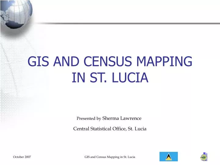 gis and census mapping in st lucia