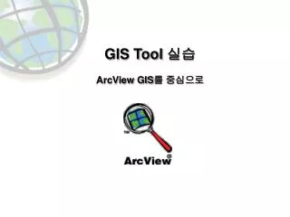 GIS Tool 실습 ArcView GIS 를 중심으로
