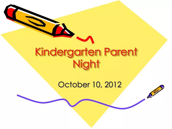 kindergarten parent night