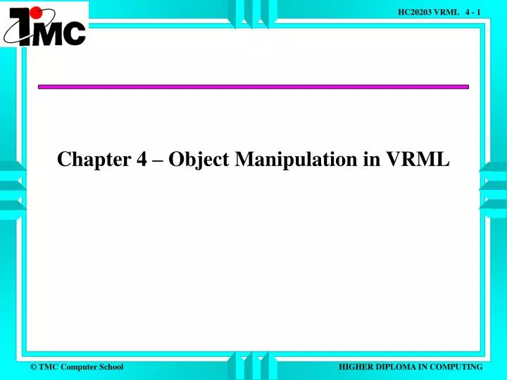 chapter 4 object manipulation in vrml