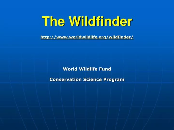 the wildfinder