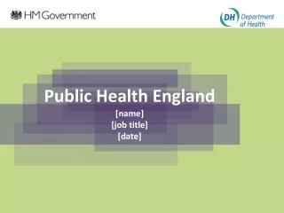 Public Health England [name] [job title] [date]