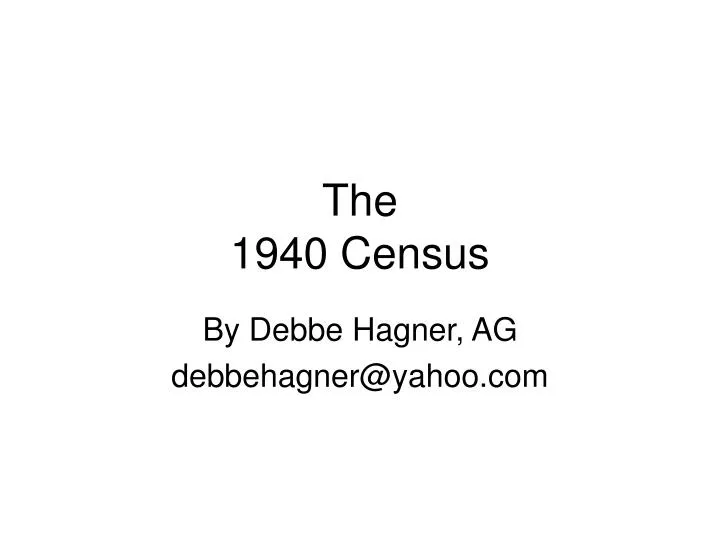 the 1940 census