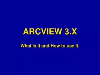 ARCVIEW 3.X