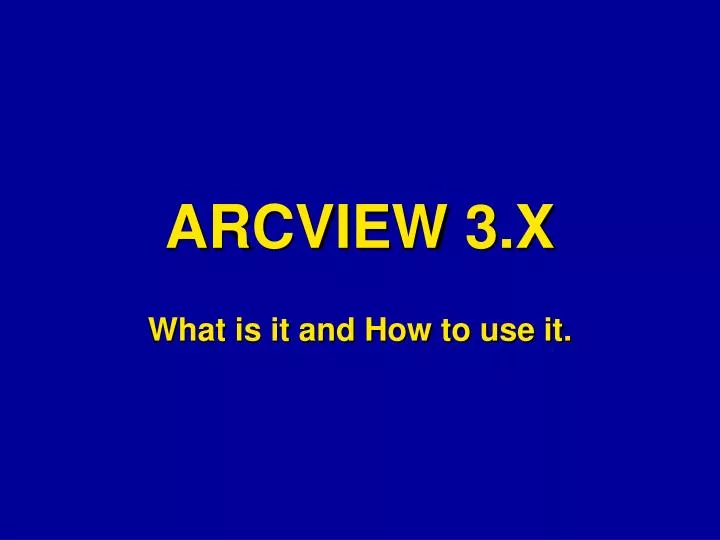 arcview 3 x