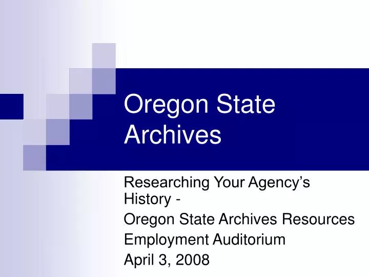oregon state archives