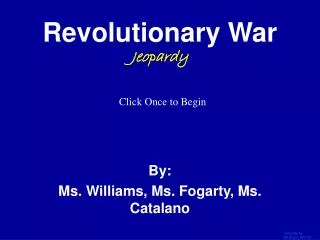 Revolutionary War Jeopardy