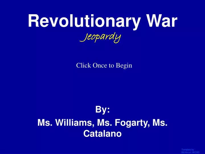revolutionary war jeopardy