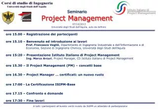 Seminario Project Management