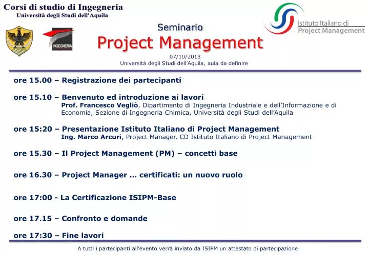 seminario project management