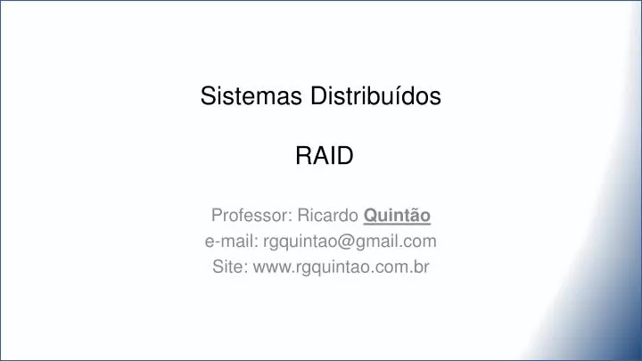 sistemas distribu dos raid