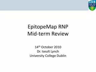 EpitopeMap RNP Mid-term Review