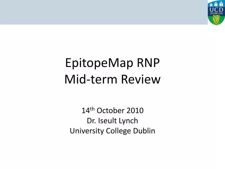 epitopemap rnp mid term review