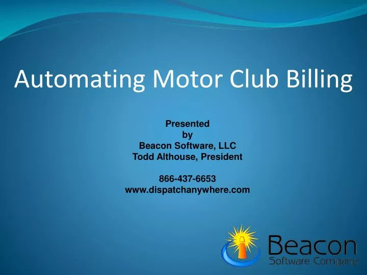 automating motor club billing