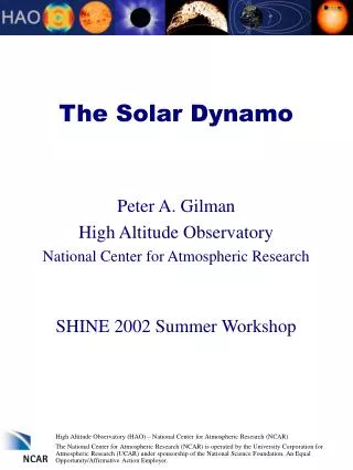 The Solar Dynamo