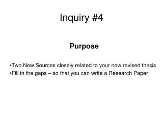 Inquiry #4