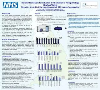 National Framework for Induction &amp; Introduction to Histopathology (England/Wales)