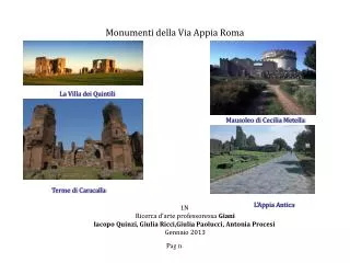 Monumenti della Via Appia Roma