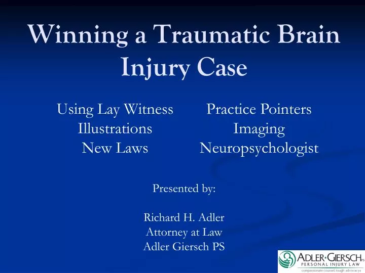winning a traumatic brain injury case