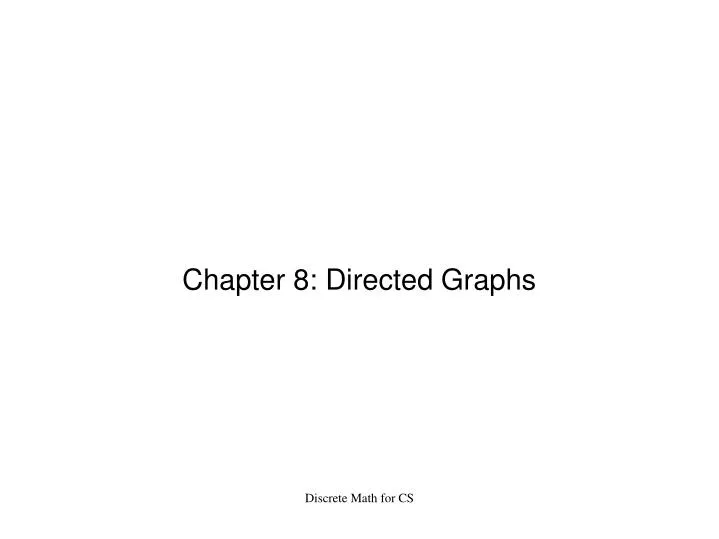 chapter 8 directed graphs