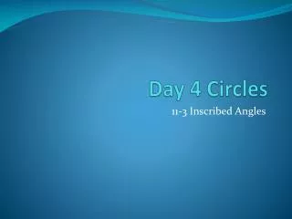 Day 4 Circles