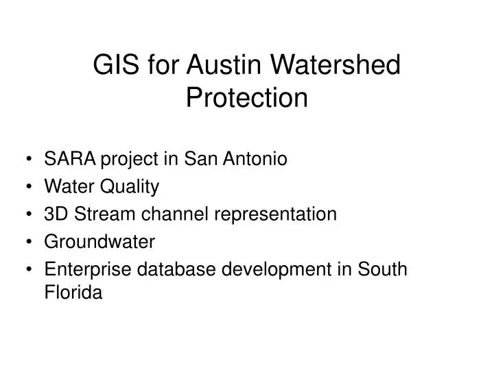 gis for austin watershed protection