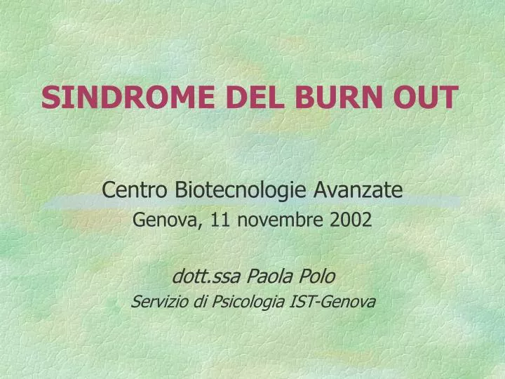 sindrome del burn out