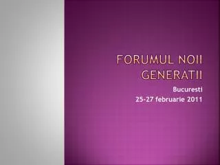 Forumul Noii Generatii