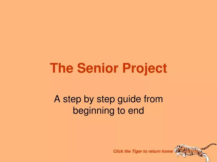 the senior project