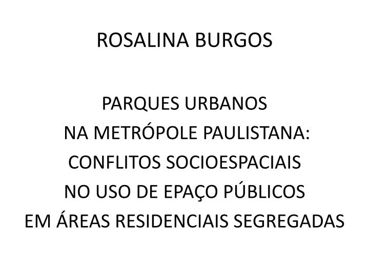 rosalina burgos