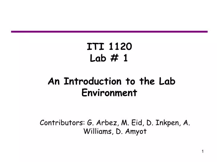 iti 1120 lab 1 an introduction to the lab environment