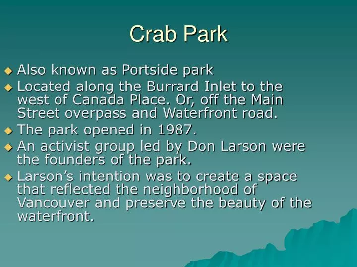 crab park