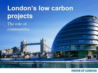 London’s low carbon projects