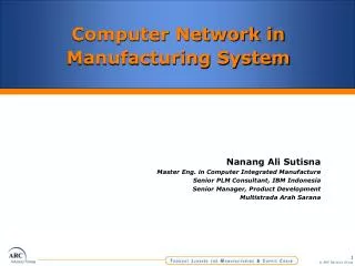 Computer Network in Manufacturing System